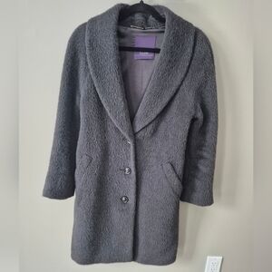 Laurel/Escada Oversized Alpaca Virgin Wool Coat. Grayish Eggplant Color Sz 4